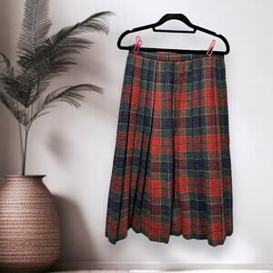 Size Small Vintage MJ Concept in Sportwear plaid‎ wool blend skirt Vintage Kilt
